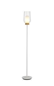M8282  Nora Floor Lamp 1 Light E27 White/Wood